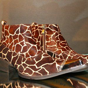 Gucinari Abena Mens Hair-On Leather Giraffe Boots